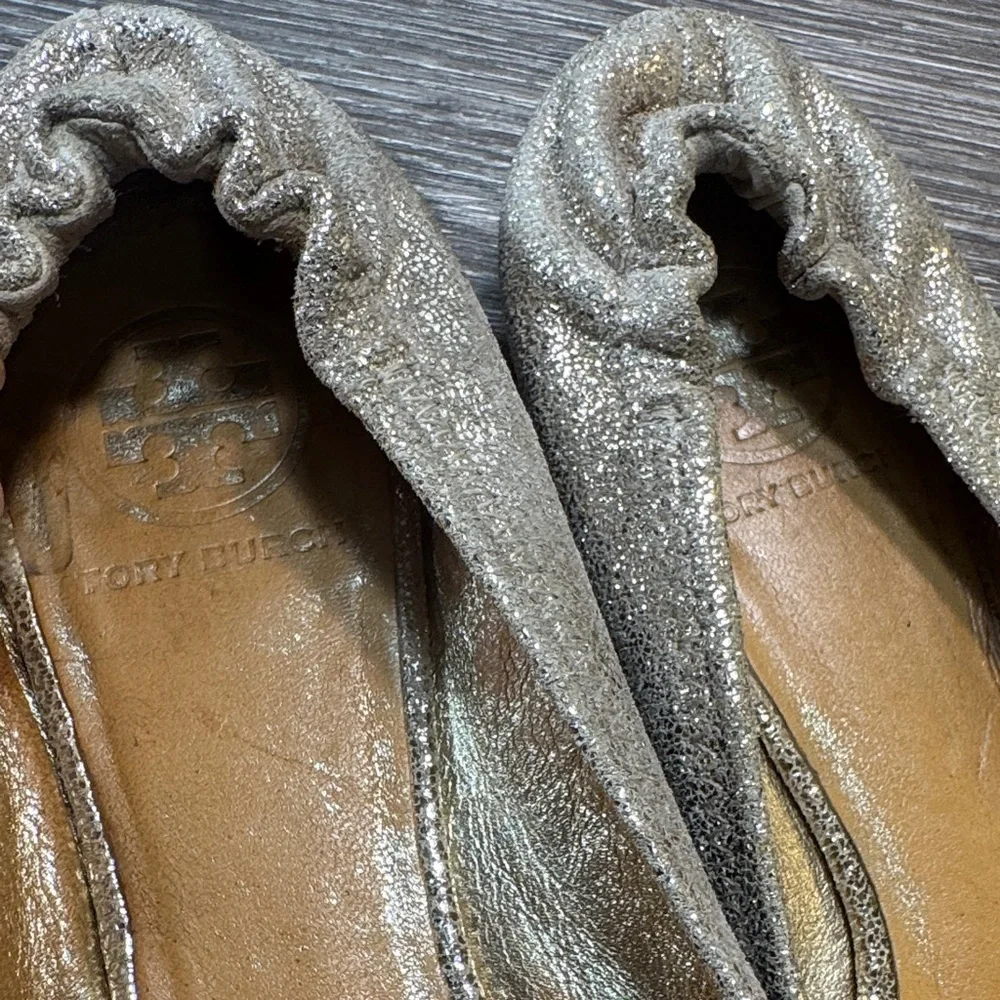 Tory Burch Metallic gold flats woman’s 7.5 (s86)